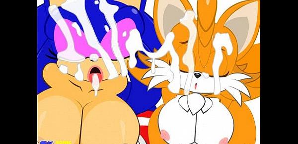  Sonic Transformed 2 blowjob and fun with cream